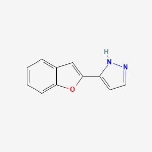 molecular formula C11H8N2O B1273683 3-benzo[b]furan-2-yl-1H-pyrazole CAS No. 666728-39-8