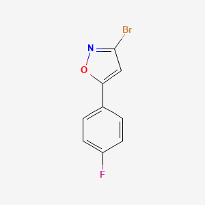 molecular formula C9H5BrFNO B1273691 3-Bromo-5-(4-fluorophenyl)isoxazole CAS No. 903130-97-2