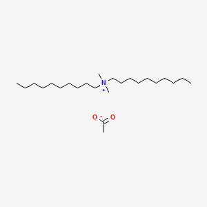 molecular formula C24H51NO2 B12736946 Didecyldimethylammonium acetate CAS No. 82703-30-8