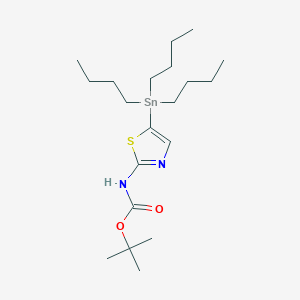 molecular formula C20H38N2O2SSn B1273698 叔丁基(5-(三丁基锡)噻唑-2-基)氨基甲酸酯 CAS No. 243972-26-1