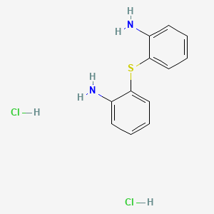 molecular formula C12H14Cl2N2S B12736997 Benzenamine, 2,2'-thiobis-, dihydrochloride CAS No. 72319-21-2