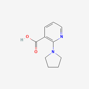 molecular formula C10H12N2O2 B1273703 2-(1-吡咯啉基)烟酸 CAS No. 690632-36-1