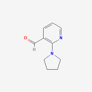 molecular formula C10H12N2O B1273704 2-(1-Pyrrolidinyl)nicotinaldehyde CAS No. 690632-39-4
