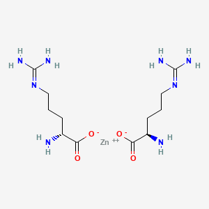 molecular formula C12H26N8O4Zn B12737097 Zinc argininate CAS No. 112983-87-6