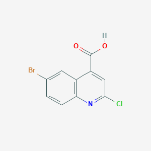 molecular formula C10H5BrClNO2 B1273711 6-Bromo-2-chloroquinoline-4-carboxylic acid CAS No. 287176-62-9