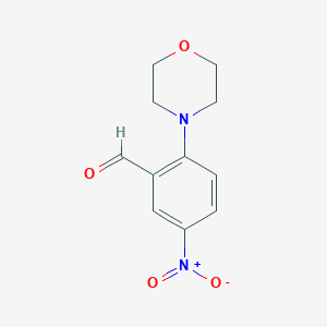 molecular formula C11H12N2O4 B1273712 2-Morpholino-5-nitrobenzaldehyde CAS No. 30742-62-2