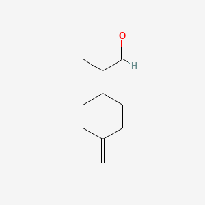 molecular formula C10H16O B12737163 alpha-Methyl-4-methylenecyclohexaneacetaldehyde CAS No. 89116-22-3