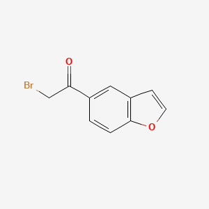 molecular formula C10H7BrO2 B1273718 1-(1-Benzofuran-5-yl)-2-bromo-1-ethanone CAS No. 844891-02-7