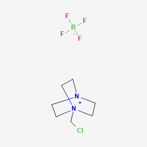 molecular formula C7H14BClF4N2 B12737295 4-Aza-1-azoniabicyclo(2.2.2)octane, 1-(chloromethyl)-, tetrafluoroborate(1-) CAS No. 140681-69-2