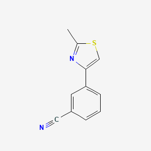 molecular formula C11H8N2S B1273730 3-(2-甲基-1,3-噻唑-4-基)苯甲腈 CAS No. 844891-06-1