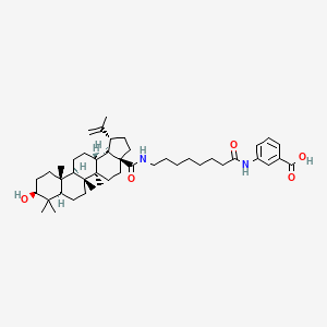 molecular formula C45H68N2O5 B12737309 N'-(N-3beta-Hydroxylup-20(29)-en-28-oyl)-8-aminooctanoyl)-3-aminobenzoic acid CAS No. 174740-60-4