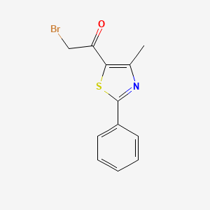 molecular formula C12H10BrNOS B1273739 2-Bromo-1-(4-methyl-2-phenyl-1,3-thiazol-5-yl)-1-ethanone CAS No. 7520-95-8