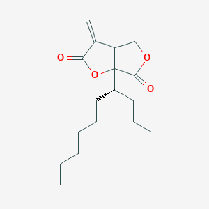 molecular formula C17H26O4 B127374 (3aR)-6a-[(4R)-癸-4-基]-3-亚甲基-3a,4-二氢呋喃[3,4-b]呋喃-2,6-二酮 CAS No. 154674-22-3