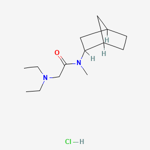 molecular formula C14H27ClN2O B12737405 2-(Diethylamino)-N-methyl-N-(2-norbornanyl)acetamide hydrochloride CAS No. 97703-05-4