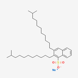 molecular formula C34H55NaO3S B12737411 Sodium diisododecylnaphthalenesulphonate CAS No. 63701-24-6