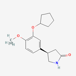 molecular formula C16H21NO3 B12737458 Rolipram, (R)-, C-11 CAS No. 347148-61-2