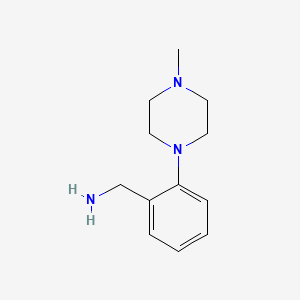 B1273754 1-[2-(4-Methylpiperazin-1-yl)phenyl]methanamine CAS No. 655256-68-1