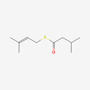 molecular formula C10H18OS B12737561 S-Prenyl thioisopentanoate CAS No. 75631-91-3