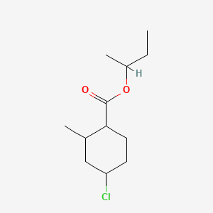 molecular formula C12H21ClO2 B12737607 Sec-butyl 4-chloro-2-methylcyclohexanecarboxylate CAS No. 111790-62-6