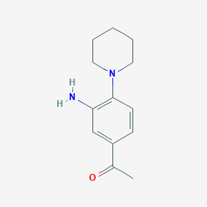 molecular formula C13H18N2O B1273764 1-(3-Amino-4-piperidinophenyl)-1-ethanone CAS No. 30877-81-7