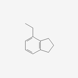 molecular formula C11H14 B12737659 4-ethyl-2,3-dihydro-1H-indene CAS No. 66256-38-0