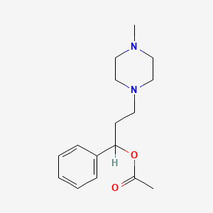 molecular formula C16H24N2O2 B12737690 1-Methyl-4-(3'-phenyl-3'-acetoxypropyl)piperazine CAS No. 149848-01-1