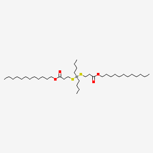 molecular formula C38H76O4S2Sn B12737785 Dodecyl 5,5-dibutyl-9-oxo-10-oxa-4,6-dithia-5-stannadocosanoate CAS No. 51287-83-3