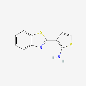 molecular formula C11H8N2S2 B1273794 3-(1,3-Benzothiazol-2-yl)thiophen-2-amine CAS No. 306936-47-0