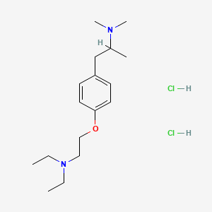 molecular formula C17H32Cl2N2O B12737982 4-(2-(Diethylamino)ethoxy)-N,N,alpha-trimethylbenzeneethanamine dihydrochloride CAS No. 126002-26-4