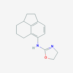 molecular formula C15H18N2O B012738 N-(1,2,6,7,8,8a-hexahydroacenaphthylen-5-yl)-4,5-dihydro-1,3-oxazol-2-amine CAS No. 102585-20-6
