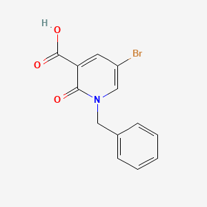 molecular formula C13H10BrNO3 B1273811 1-Benzyl-5-bromo-2-oxo-1,2-dihydro-3-pyridinecarboxylic acid CAS No. 101384-63-8