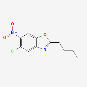 molecular formula C11H11ClN2O3 B1273812 2-丁基-5-氯-6-硝基-1,3-苯并噁唑 CAS No. 886360-94-7