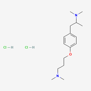 molecular formula C16H30Cl2N2O B12738179 4-(3-(Dimethylamino)propoxy)-N,N,alpha-trimethylbenzeneethanamine dihydrochloride CAS No. 126002-22-0