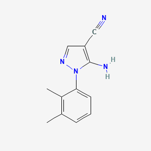 molecular formula C12H12N4 B1273818 5-Amino-1-(2,3-dimethylphenyl)-1H-pyrazole-4-carbonitrile CAS No. 792953-00-5