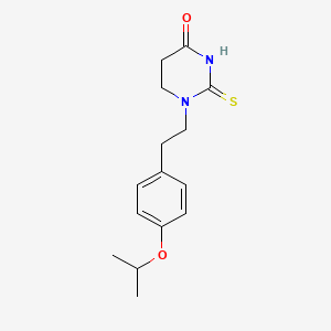 molecular formula C15H20N2O2S B12738198 4(1H)-Pyrimidinone, tetrahydro-1-(2-(4-(1-methylethoxy)phenyl)ethyl)-2-thioxo- CAS No. 88655-30-5
