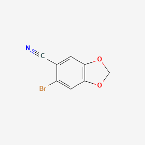 molecular formula C8H4BrNO2 B1273821 6-Bromo-1,3-benzodioxole-5-carbonitrile CAS No. 6120-26-9