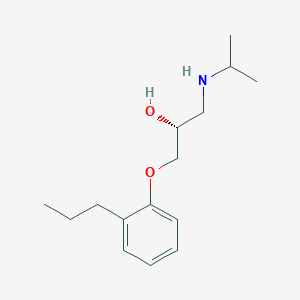 molecular formula C15H25NO2 B12738270 Dihydroalprenolol, (R)- CAS No. 273728-64-6