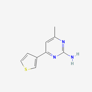 molecular formula C9H9N3S B1273829 4-甲基-6-(3-噻吩基)-2-嘧啶胺 CAS No. 885950-01-6