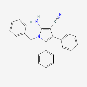 molecular formula C24H19N3 B1273835 2-amino-1-benzyl-4,5-diphenyl-1H-pyrrole-3-carbonitrile CAS No. 55817-67-9