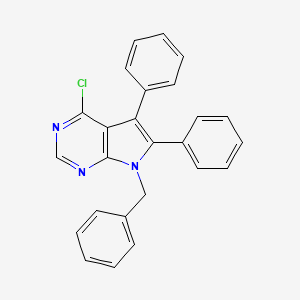 molecular formula C25H18ClN3 B1273836 7-benzyl-4-chloro-5,6-diphenyl-7H-pyrrolo[2,3-d]pyrimidine CAS No. 173458-82-7
