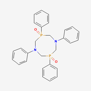 molecular formula C28H28N2O2P2 B12738412 1,5,3,7-Diazadiphosphocine, octahydro-1,3,5,7-tetraphenyl-, 3,7-dioxide CAS No. 85684-39-5