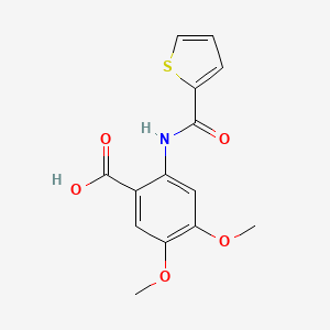 4,5-Dimethoxy-2-[(thiophene-2-carbonyl)-amino]-benzoic acid