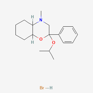 molecular formula C18H28BrNO2 B12738528 Octahydro-4-methyl-2-(1-methylethoxy)-2-phenyl-2H-1,4-benzoxazine hydrobromide CAS No. 126807-03-2