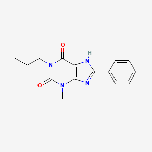 molecular formula C15H16N4O2 B12738589 3-Methyl-1-propyl-8-phenylxanthine CAS No. 129366-44-5