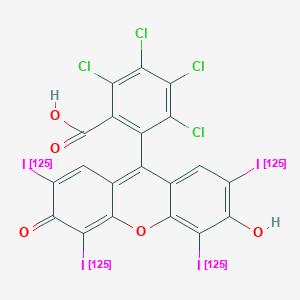 molecular formula C20H4Cl4I4O5 B12738692 Rose bengal I-125 CAS No. 742653-95-8