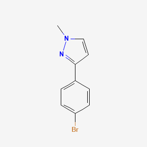molecular formula C10H9BrN2 B1273874 3-(4-Bromophenyl)-1-methyl-1H-pyrazole CAS No. 73387-51-6