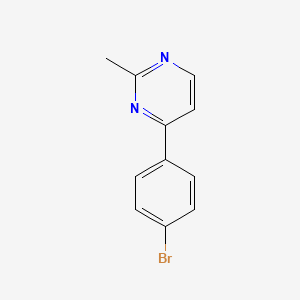 molecular formula C11H9BrN2 B1273875 4-(4-Bromophenyl)-2-methylpyrimidine CAS No. 499785-50-1