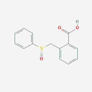 molecular formula C14H12O3S B1273885 2-[(Phenylsulfinyl)methyl]benzoic acid CAS No. 25562-83-8