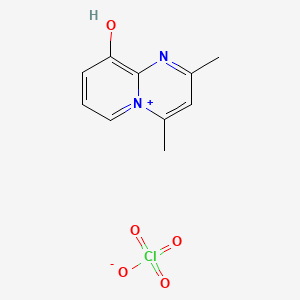 molecular formula C10H11ClN2O5 B1273889 9-Hydroxy-2,4-dimethylpyrido[1,2-a]pyrimidin-5-ium perchlorate CAS No. 137044-55-4