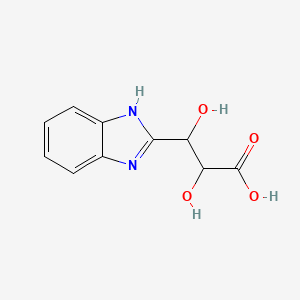 molecular formula C10H10N2O4 B1273894 3-(1H-benzimidazol-2-yl)-2,3-dihydroxypropanoic acid CAS No. 49671-84-3